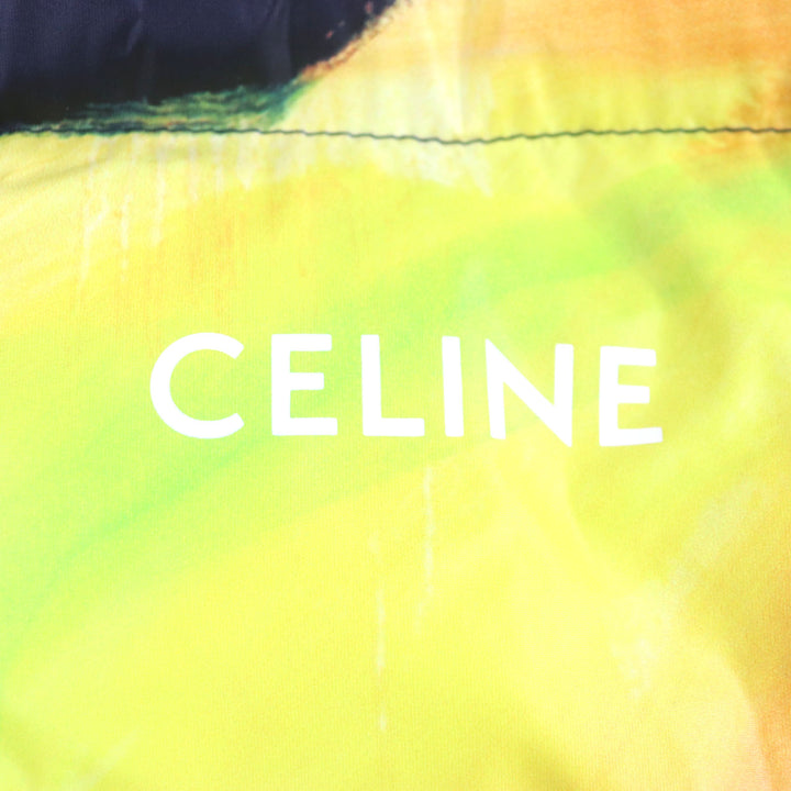 非常に良い CELINE ジャケット オレンジ ブラック ナイロン メンズ 52 2W430487O