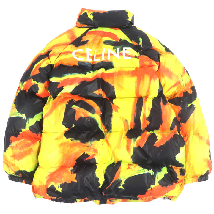 非常に良い CELINE ジャケット オレンジ ブラック ナイロン メンズ 52 2W430487O