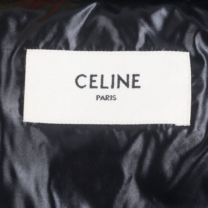 非常に良い CELINE ジャケット オレンジ ブラック ナイロン メンズ 52 2W430487O