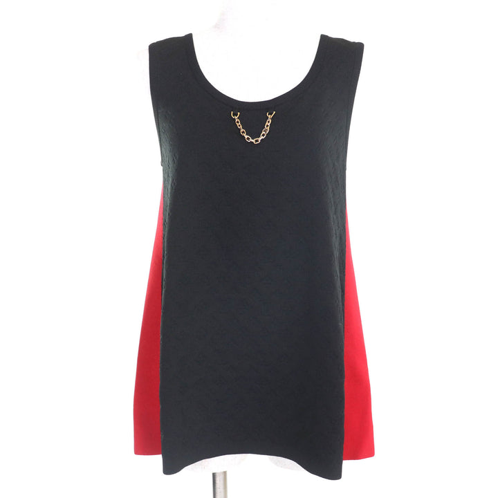 Excellent LOUIS VUITTON Tank top Black red silk Women M