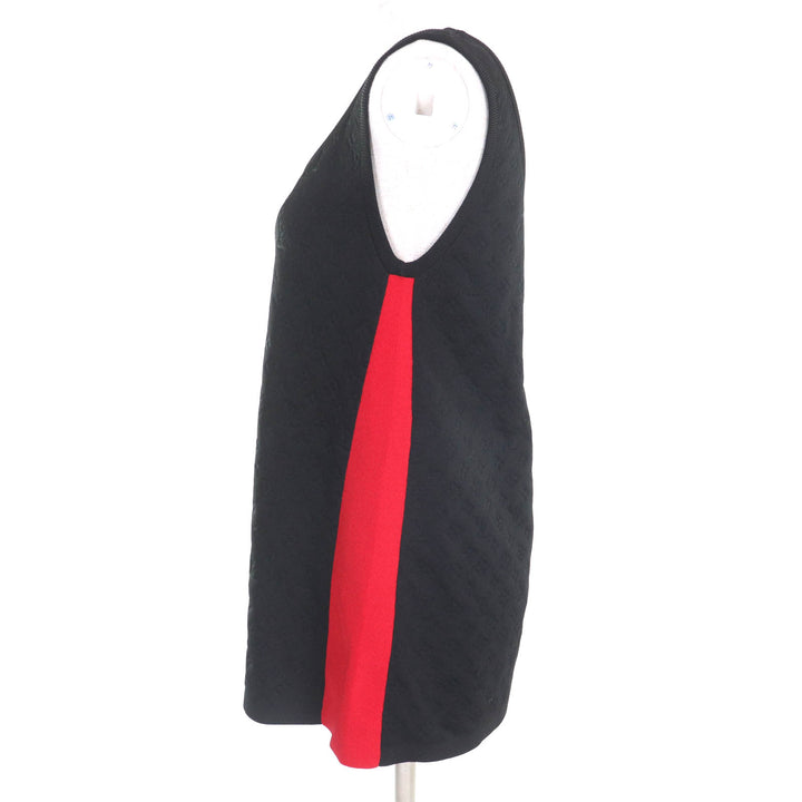 Excellent LOUIS VUITTON Tank top Black red silk Women M