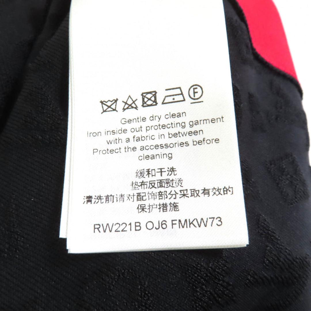素晴らしい LOUIS VUITTON タンクトップ ブラック レッド シルク レディース M