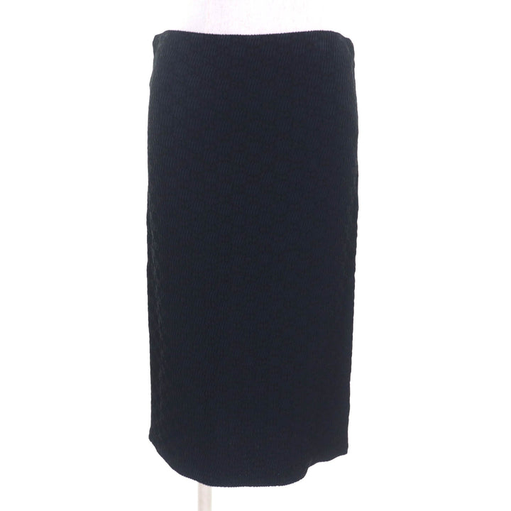 Pristine GUCCI Tight Skirt GG pattern knee-length black Rayon Women 38 771291