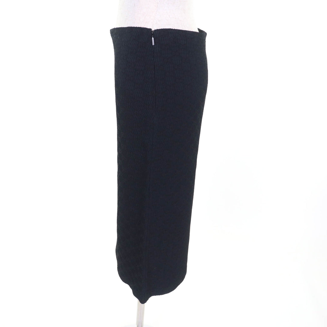 Pristine GUCCI Tight Skirt GG pattern knee-length black Rayon Women 38 771291