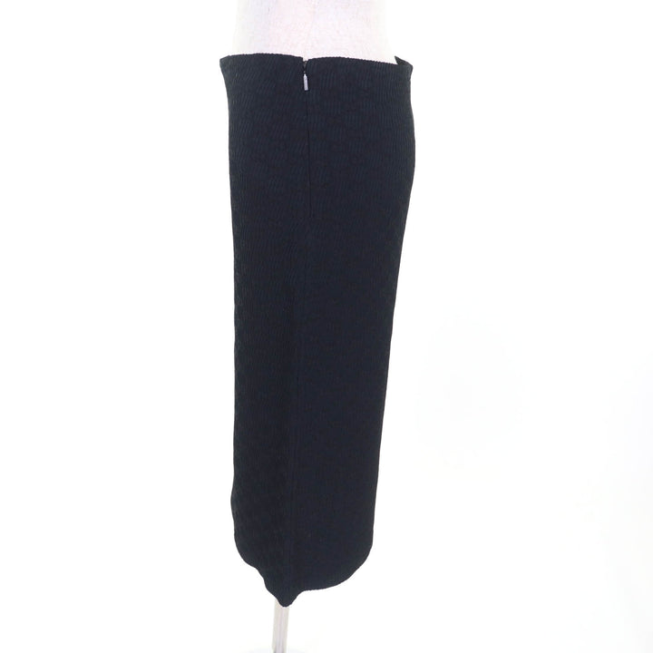 Pristine GUCCI Tight Skirt GG pattern knee-length black Rayon Women 38 771291