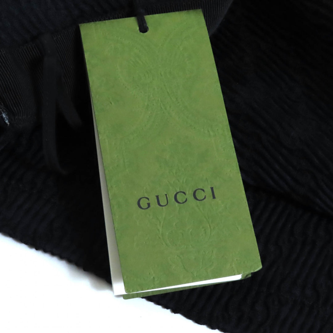 Pristine GUCCI Tight Skirt GG pattern knee-length black Rayon Women 38 771291