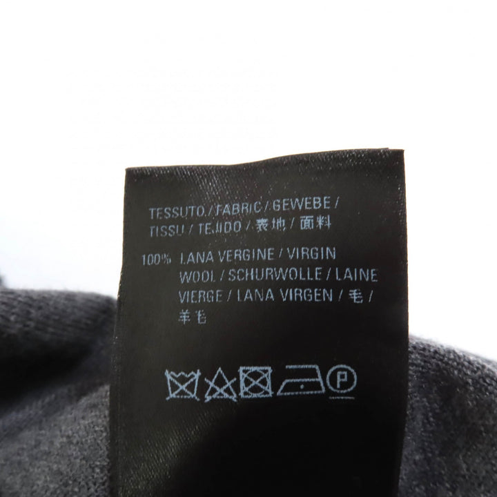 素晴らしい BALENCIAGA ニット バックロゴ クルーネック 長袖 グレー ウール レディース XS