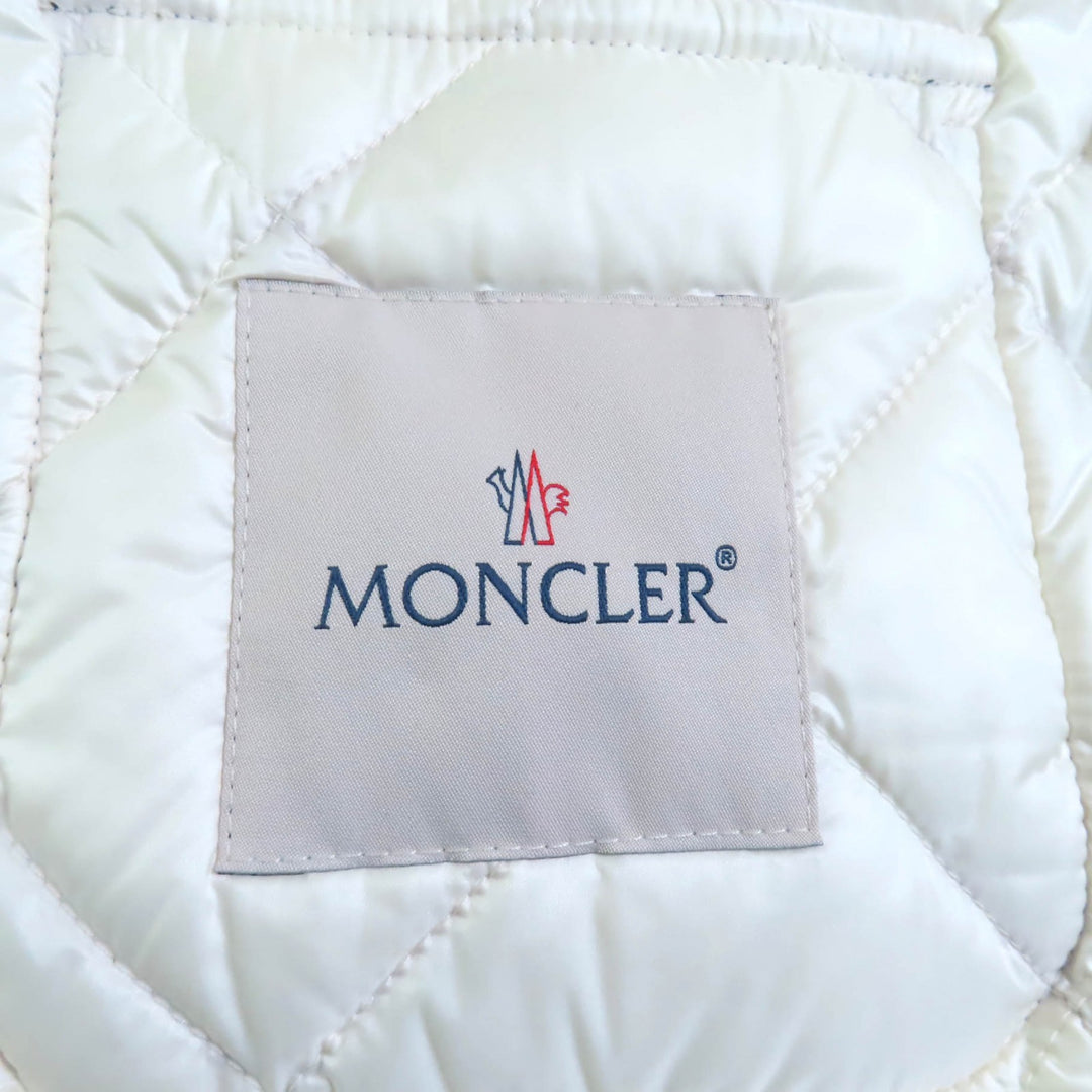 Excellent MONCLER Down jacket AIN Ivory navy polyester Women 0