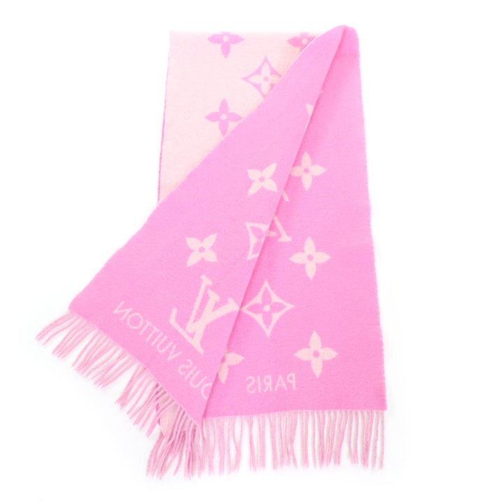 Great LOUIS VUITTON Scarf Escalp Reykjavik pink cashmere Women M76066