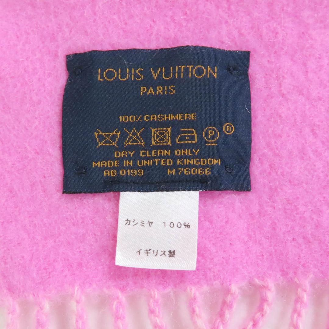 Great LOUIS VUITTON Scarf Escalp Reykjavik pink cashmere Women M76066