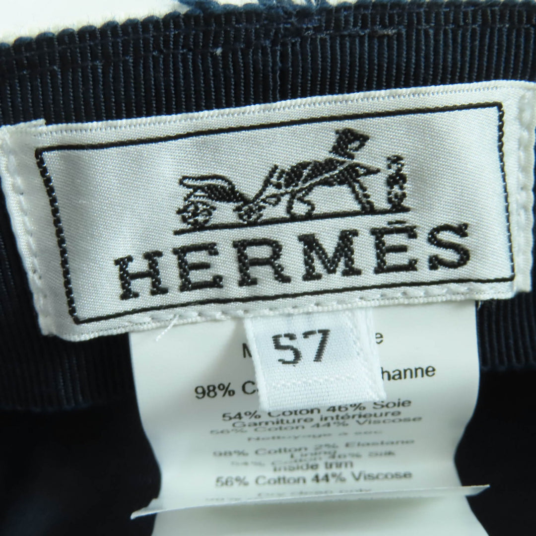 素晴らしいHERMES キャスケット ヴォーバン クルー ド セル コットン レディース 57