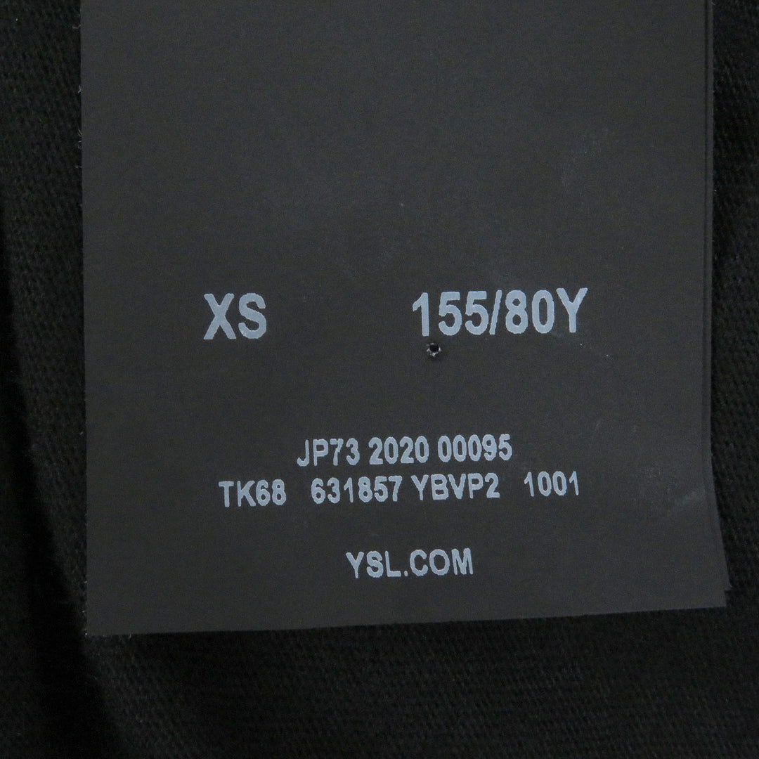 素晴らしい SAINT LAURENT PARIS 半袖Tシャツ フロントロゴプリント 半袖 ブラック