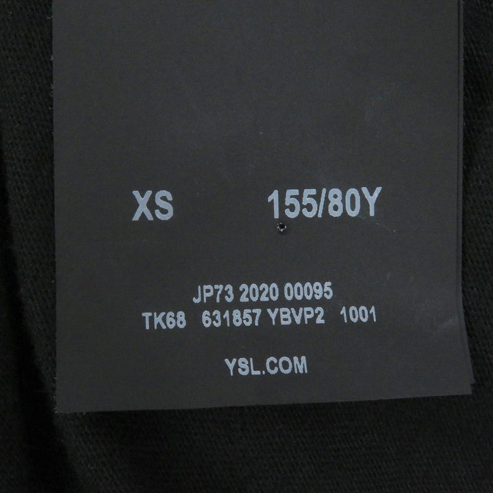素晴らしい SAINT LAURENT PARIS 半袖Tシャツ フロントロゴプリント 半袖 ブラック