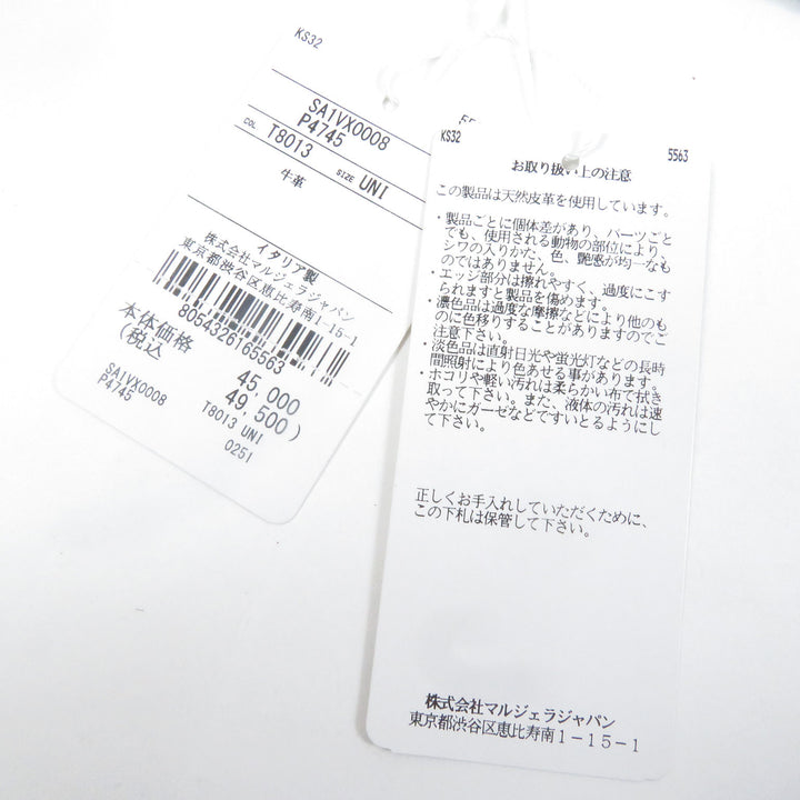 プリスティン メゾン マルジェラ 11インチ カードケース 4ステッチ フラグメントケース ブラックレザー メンズ SA1VX0008