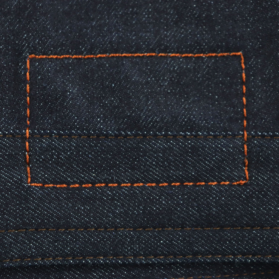 HERMES Denim Jacket Ancon au Carre Indigo cotton mens 52