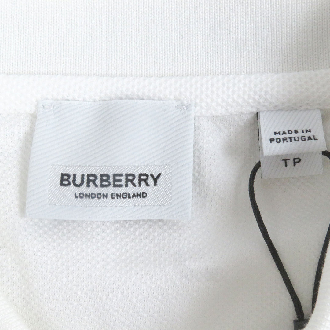 新品BURBERRY 半袖ポロシャツ TBロゴ刺繍 ホワイト XS 8056225