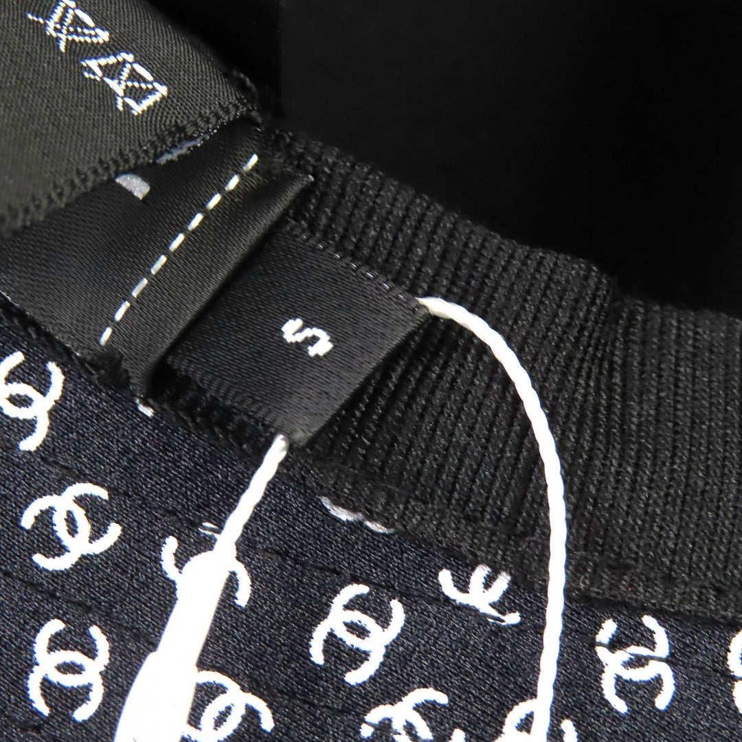 新品 CHANEL 帽子 ココビーチ ミニ CCロゴ ブラック ホワイト ナイロン レディース S