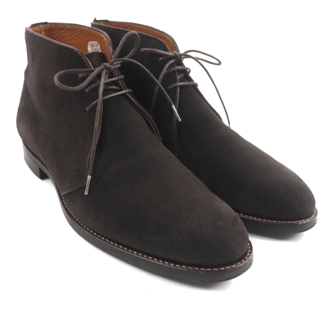 Very Good 三陽山長 Ankle boots Dark brown Suede leather mens 8