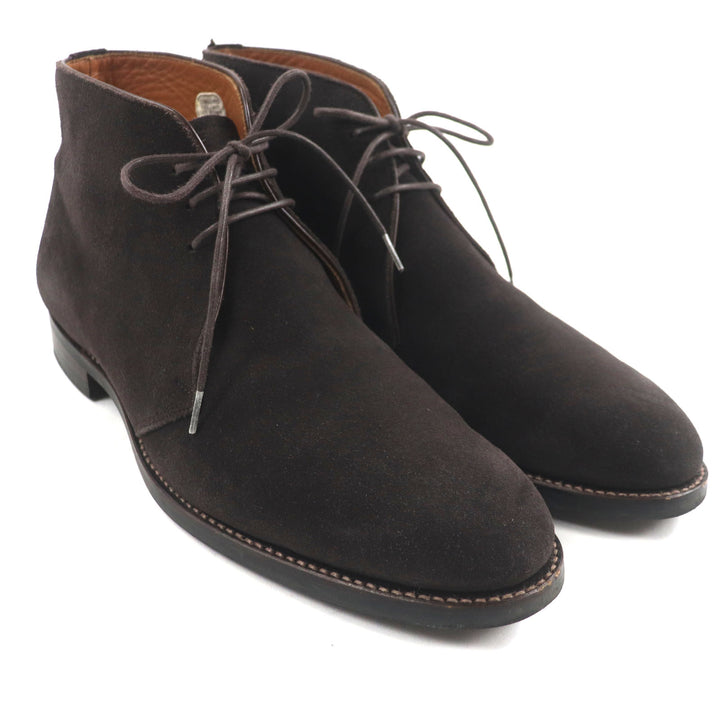 Very Good 三陽山長 Ankle boots Dark brown Suede leather mens 8