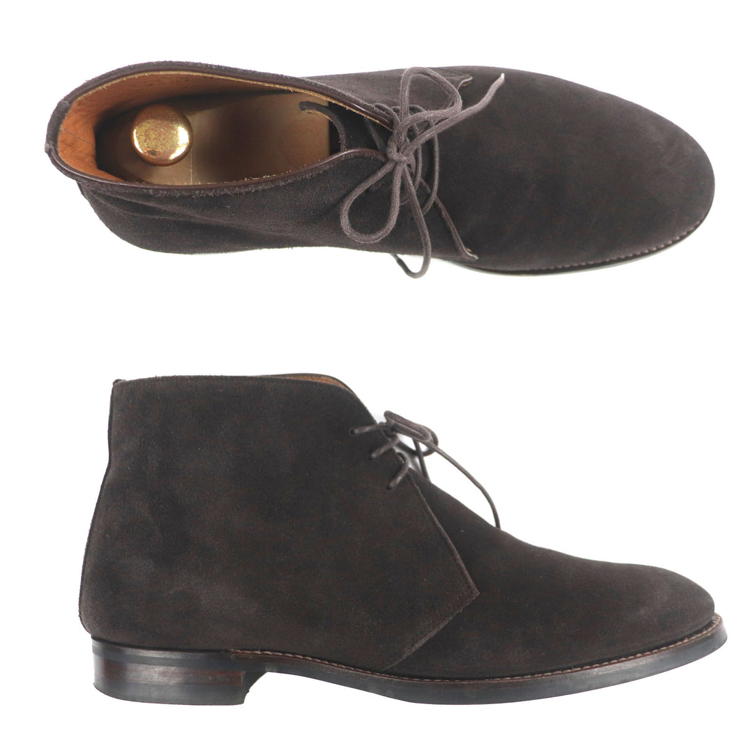Very Good 三陽山長 Ankle boots Dark brown Suede leather mens 8