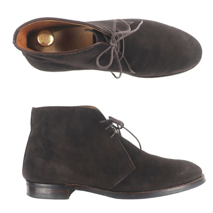 Very Good 三陽山長 Ankle boots Dark brown Suede leather mens 8
