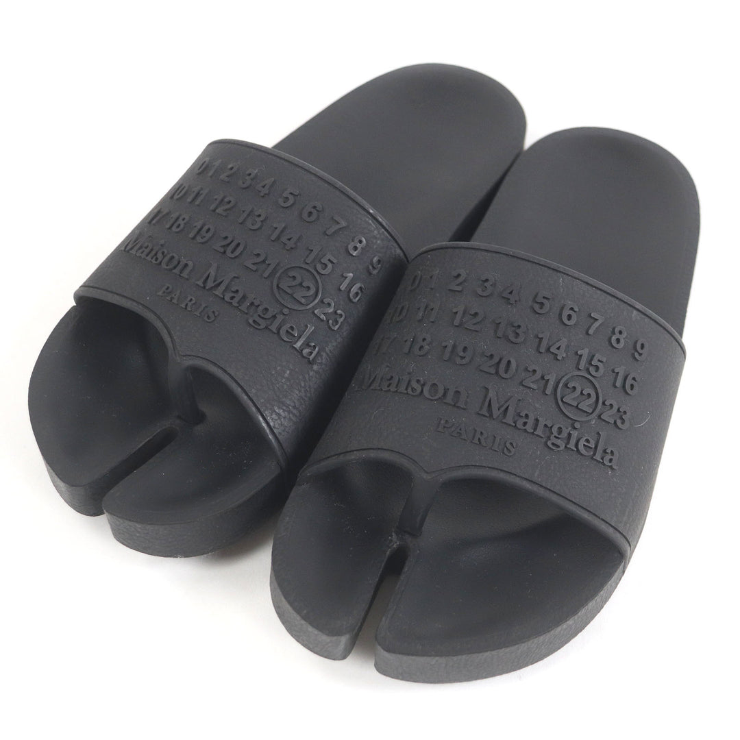 Great Maison Margiela 22 Sandals Tabi slide black rubber mens 41