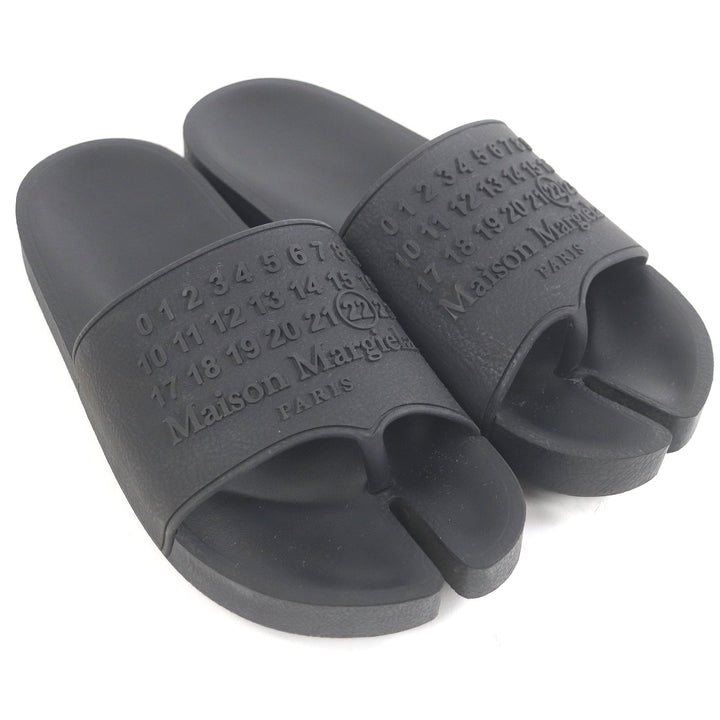 Great Maison Margiela 22 Sandals Tabi slide black rubber mens 41