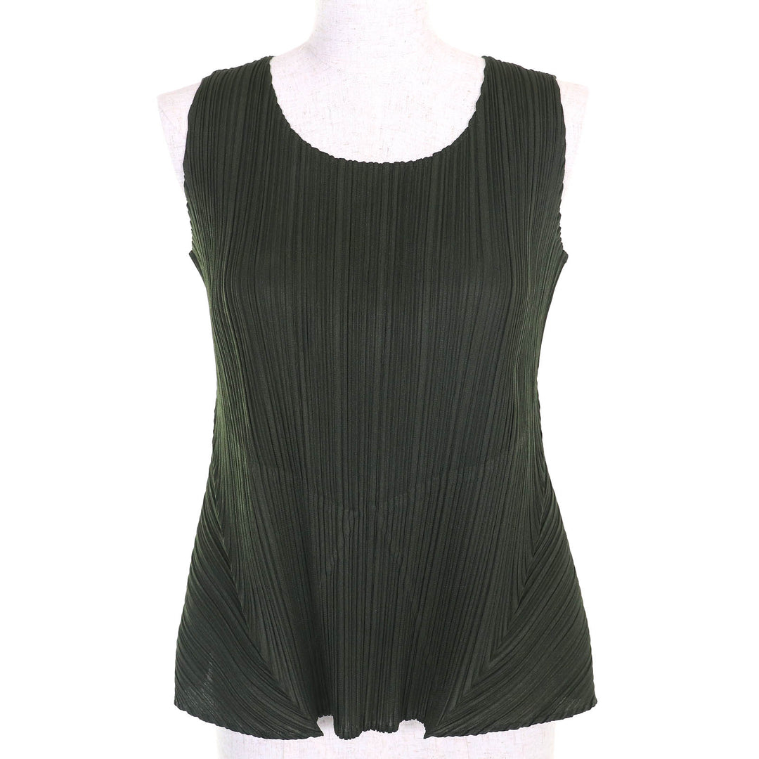 Great PLEATS PLEASE T-shirt No sleeve polyester Women 3 PP51-JK141