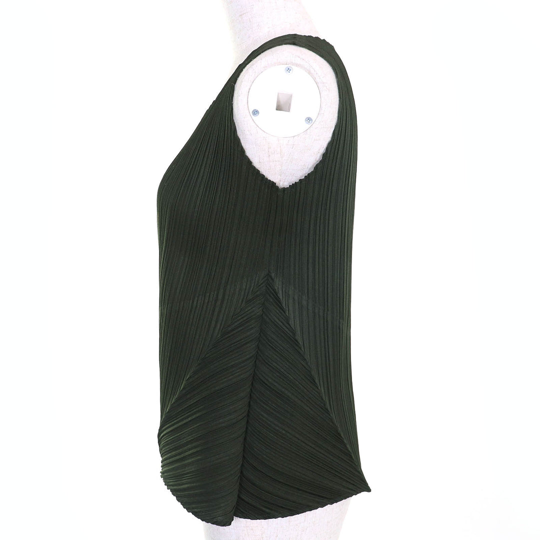 Great PLEATS PLEASE T-shirt No sleeve polyester Women 3 PP51-JK141