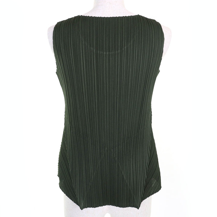 Great PLEATS PLEASE T-shirt No sleeve polyester Women 3 PP51-JK141