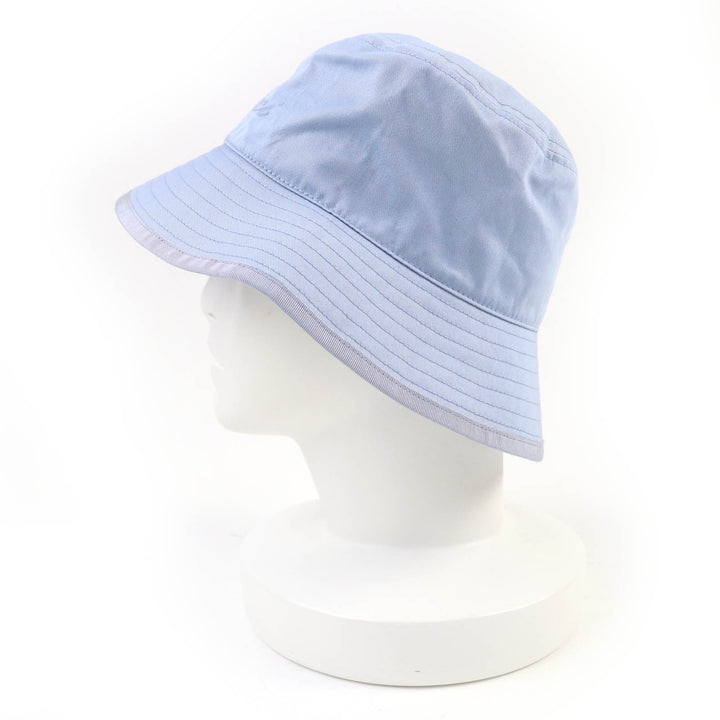 Pristine GUCCI hat Embroidered logo bucket hat Light blue cotton Women S 782733