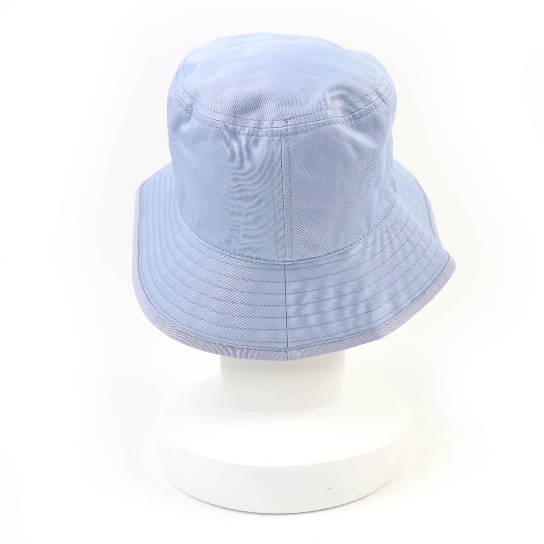 Pristine GUCCI hat Embroidered logo bucket hat Light blue cotton Women S 782733