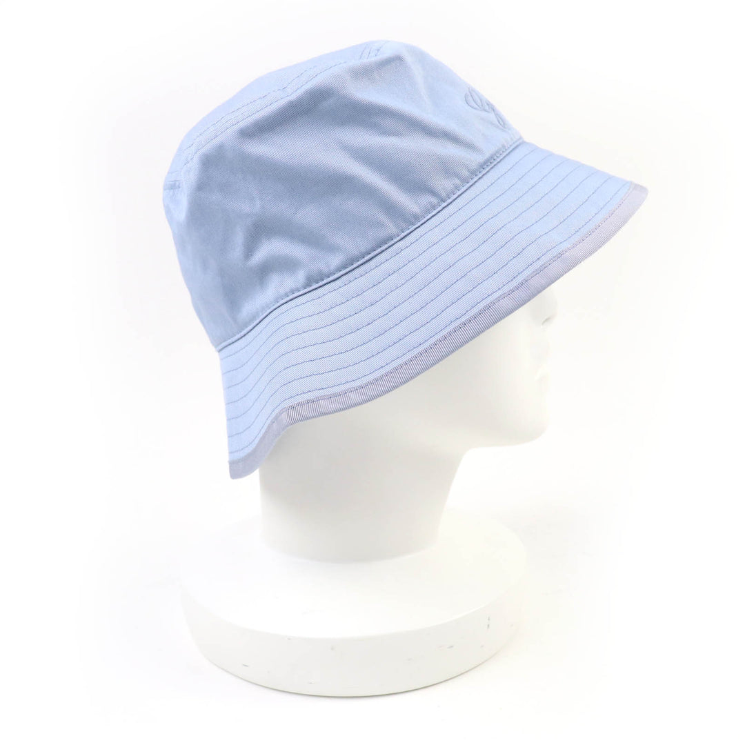 Pristine GUCCI hat Embroidered logo bucket hat Light blue cotton Women S 782733