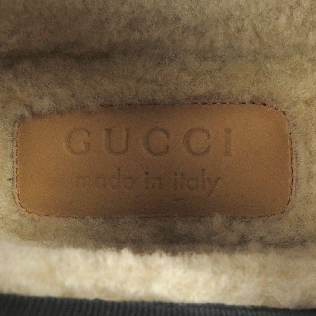 新品 GUCCI スリッポン GGロゴ ホースビット ムートン ベージュ ムートン メンズ 11
