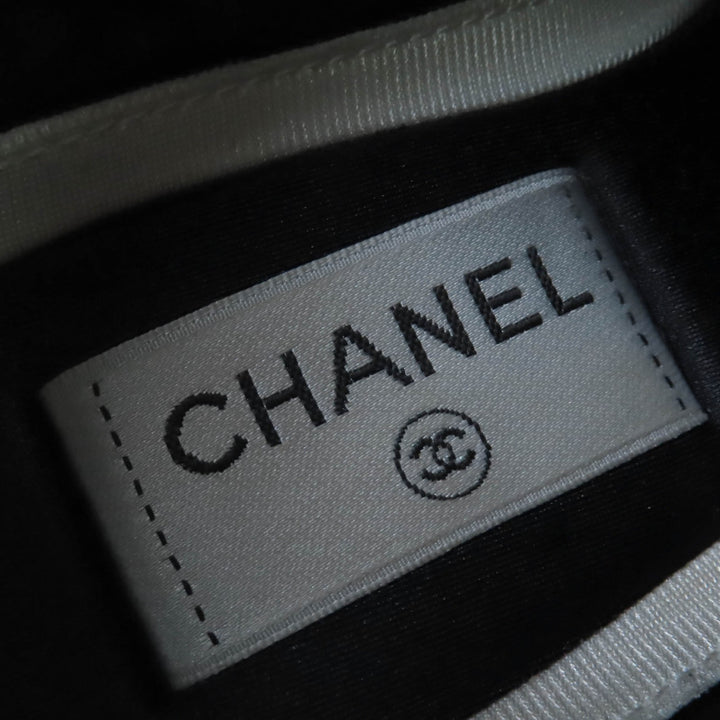 Very Good CHANEL Low cut sneakers COCO Mark Lace-up Leather black leather Women 35 G46372
