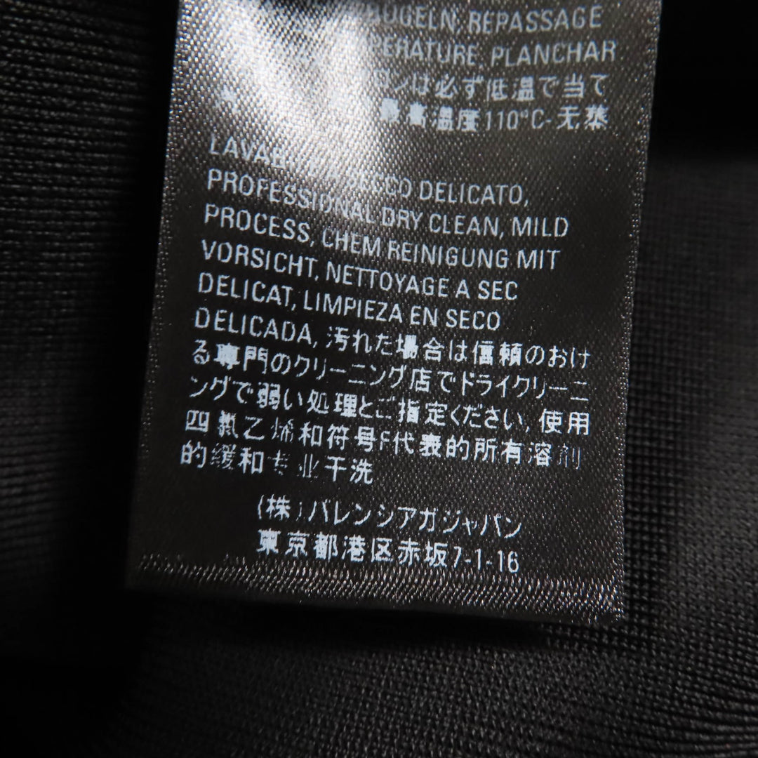 BALENCIAGA カーディガン ロゴ 長袖 ニット ブラック レーヨン レディース M 620997 美品