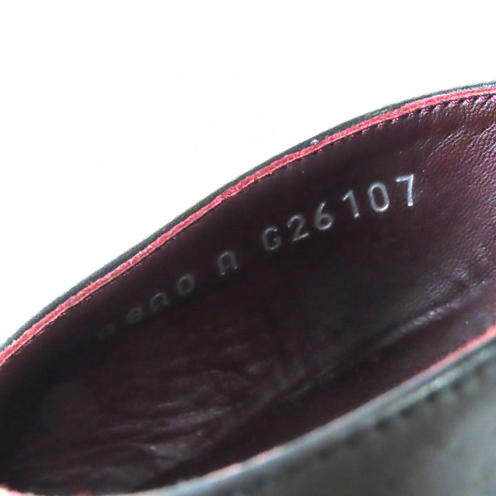 シャネル パンプス ココマーク マトラッセ レースアップ レザー ブラック シルバー レディース 36 G26107