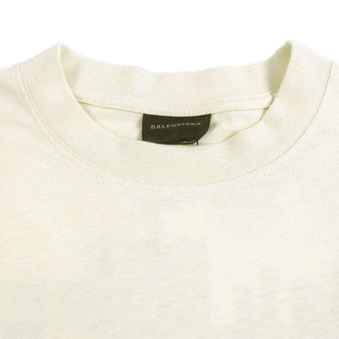 新品 BALENCIAGA Tシャツ クリーム コットン メンズ XXS 641655