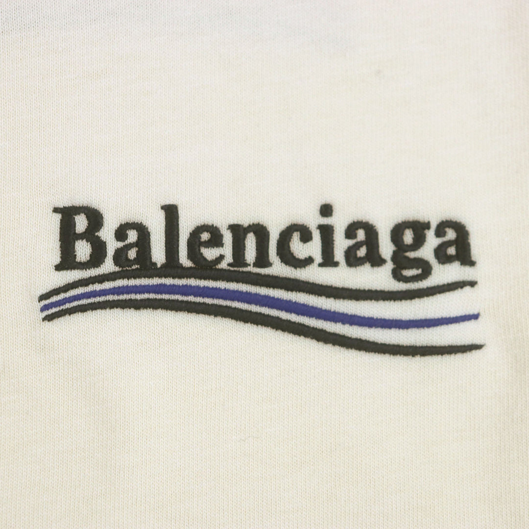 新品 BALENCIAGA Tシャツ クリーム コットン メンズ XXS 641655