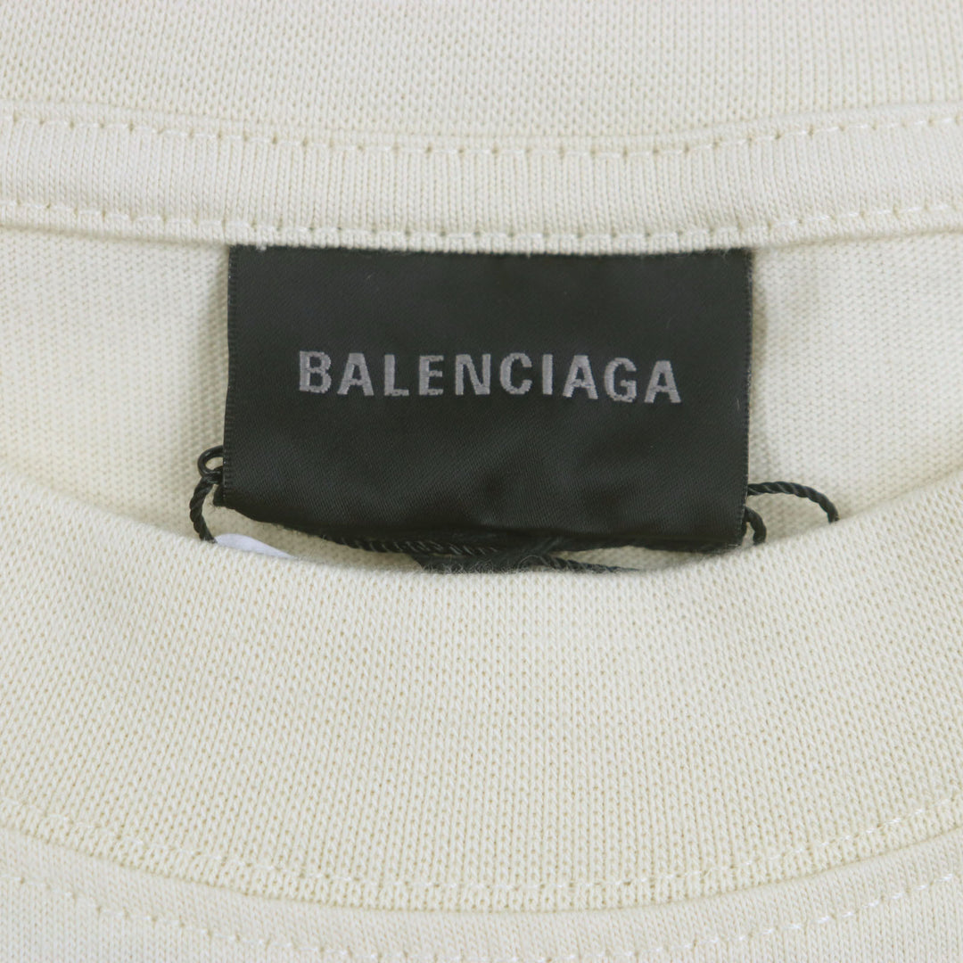 新品 BALENCIAGA Tシャツ クリーム コットン メンズ XXS 641655