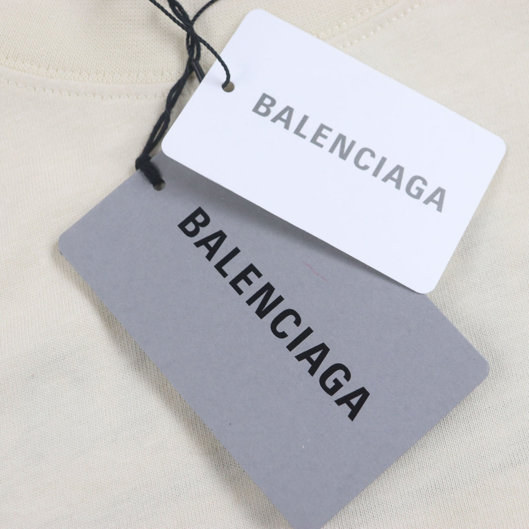 新品 BALENCIAGA Tシャツ クリーム コットン メンズ XXS 641655