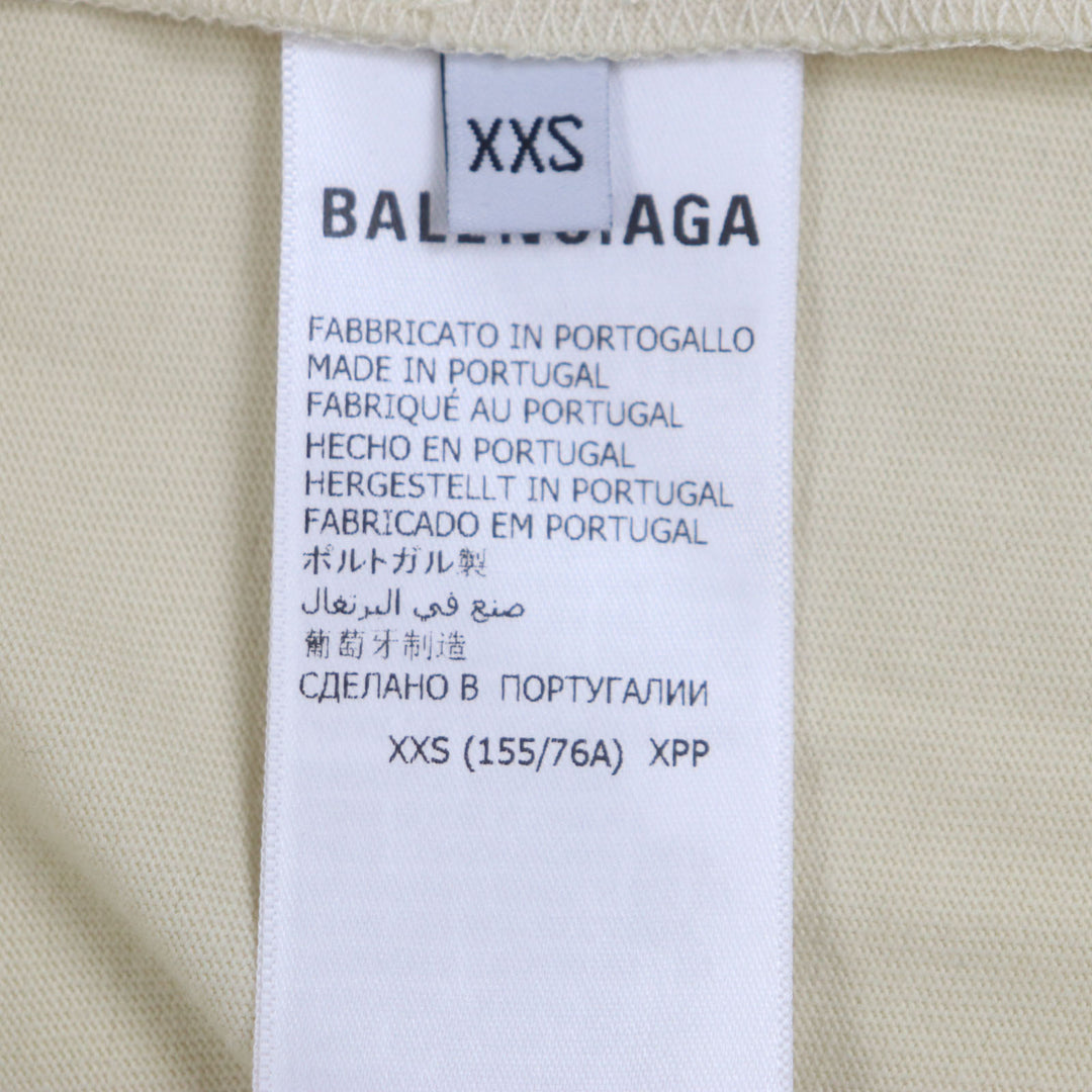 新品 BALENCIAGA Tシャツ クリーム コットン メンズ XXS 641655