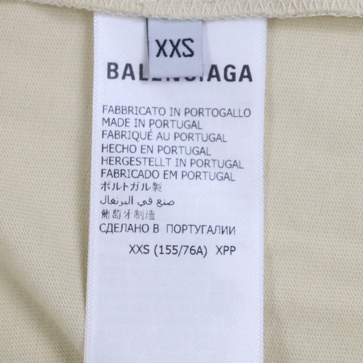新品 BALENCIAGA Tシャツ クリーム コットン メンズ XXS 641655