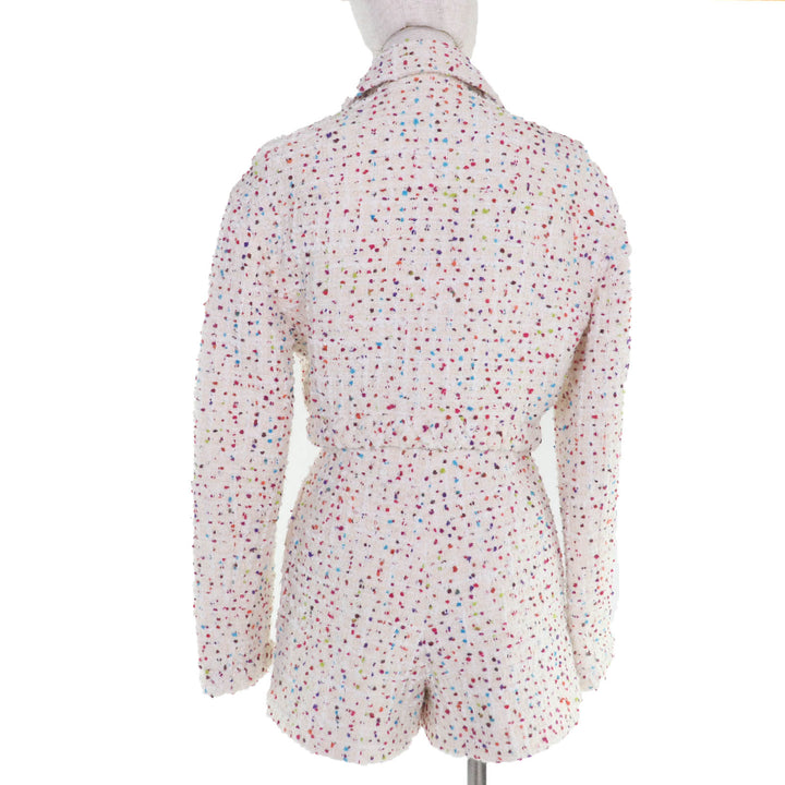Excellent VALENTINO two-piece set Stud button tweed jacket and shorts multicolor