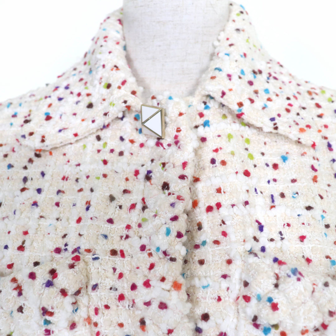 Excellent VALENTINO two-piece set Stud button tweed jacket and shorts multicolor