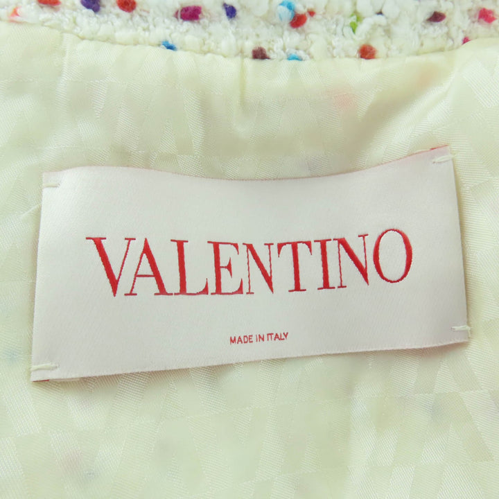 Excellent VALENTINO two-piece set Stud button tweed jacket and shorts multicolor