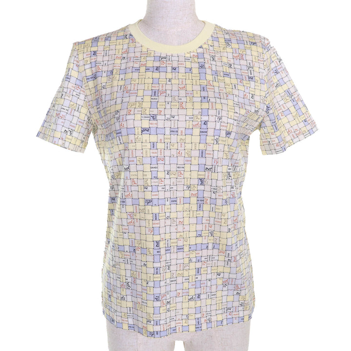 美品 エルメス Tシャツ ボルデュック オ カレ ボルデュック コットン レディース 38 5E4645DKDD34