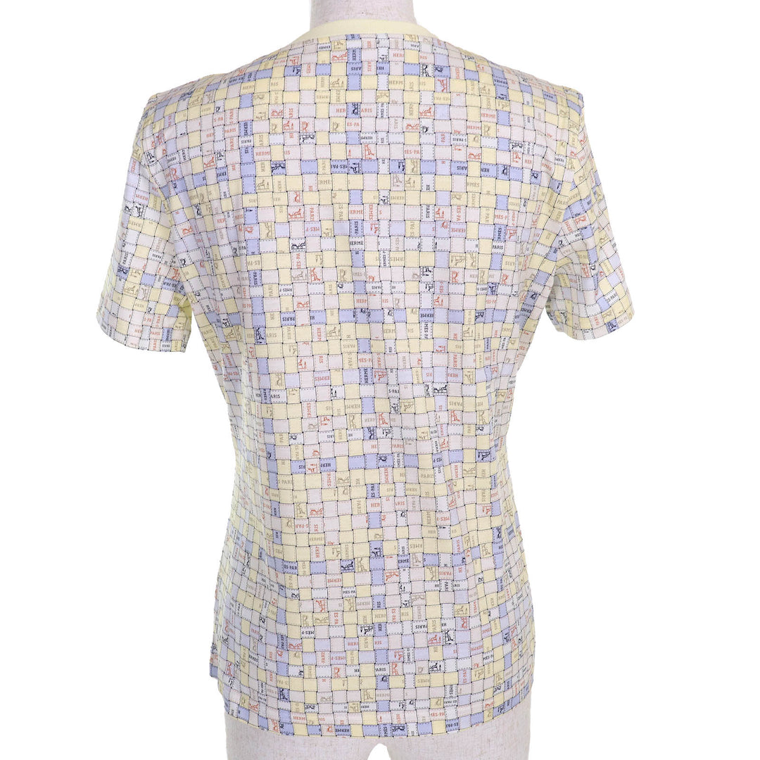 美品 エルメス Tシャツ ボルデュック オ カレ ボルデュック コットン レディース 38 5E4645DKDD34