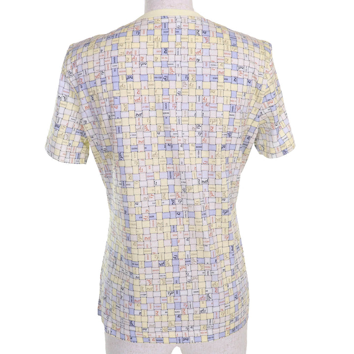 美品 エルメス Tシャツ ボルデュック オ カレ ボルデュック コットン レディース 38 5E4645DKDD34