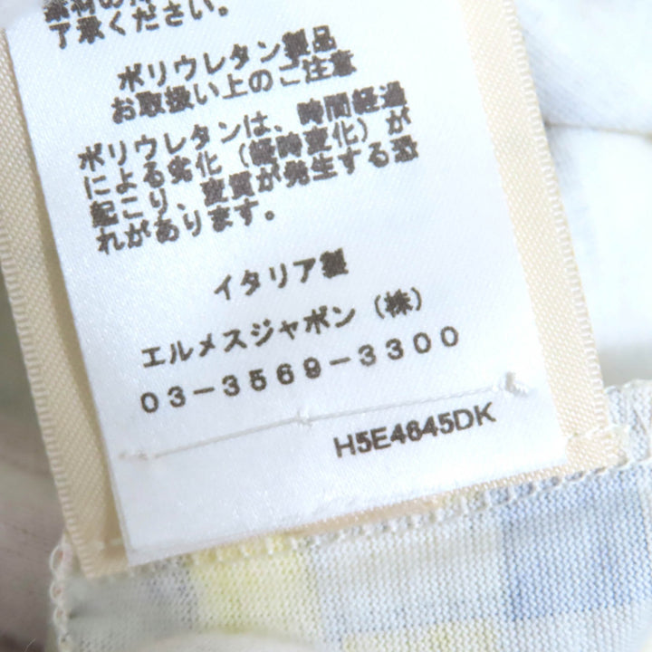 美品 エルメス Tシャツ ボルデュック オ カレ ボルデュック コットン レディース 38 5E4645DKDD34